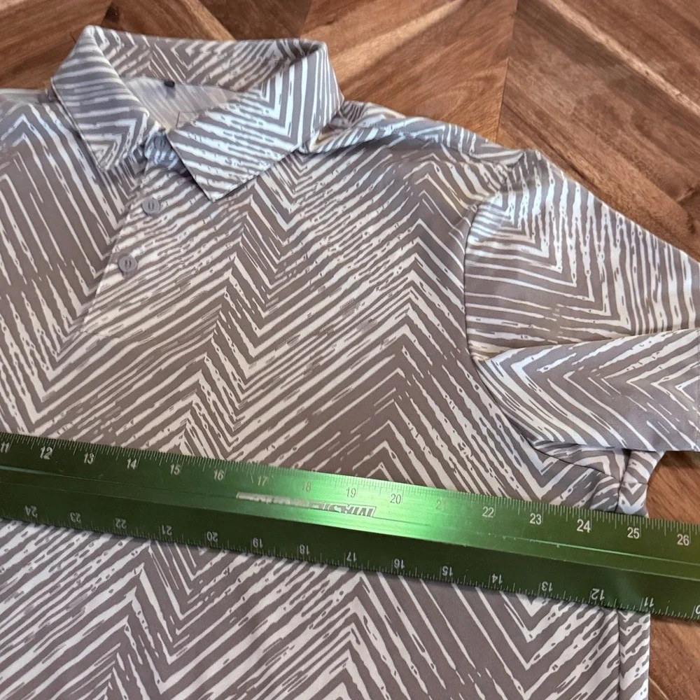 Adidas‎ Shirt Polo Allover Print Athletic Golf Performance Mens XL